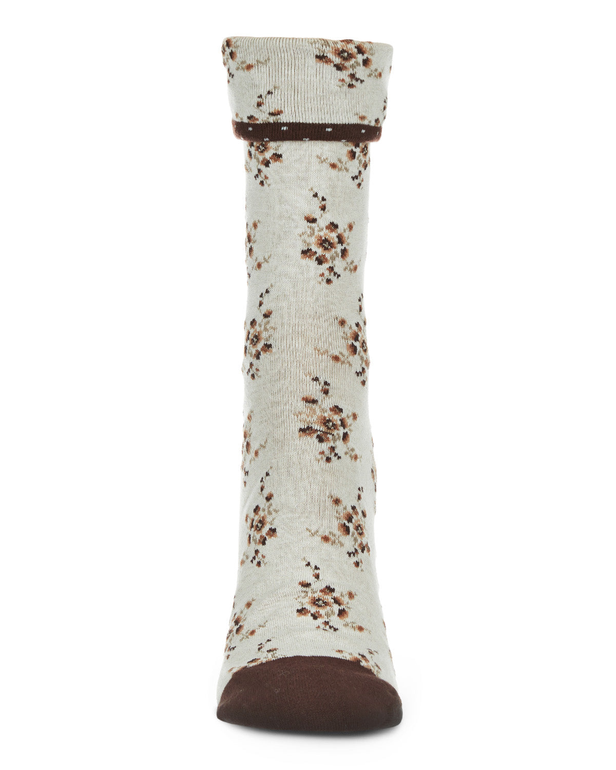 Vintage Floral Women's Cotton Blend Ankle Socks : Color: Black