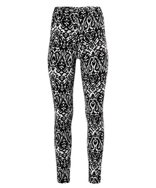 Exhale Abstract Print Leggings : Color: Black Collage