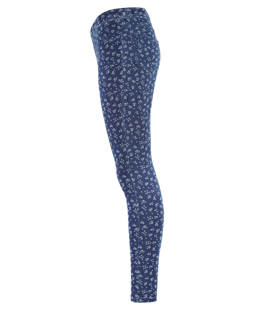 Women's Ramito Bouquet Burst Leggings : Color: Blue Denim