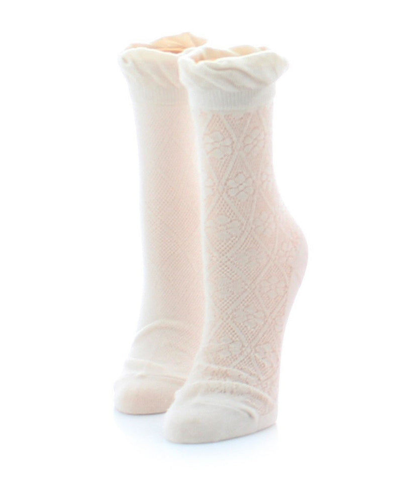 MeMoi Flower Dazzle Women's Ankle Socks 2-Pack