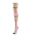 Painted Florals Knee High Socks : Color: Pastel