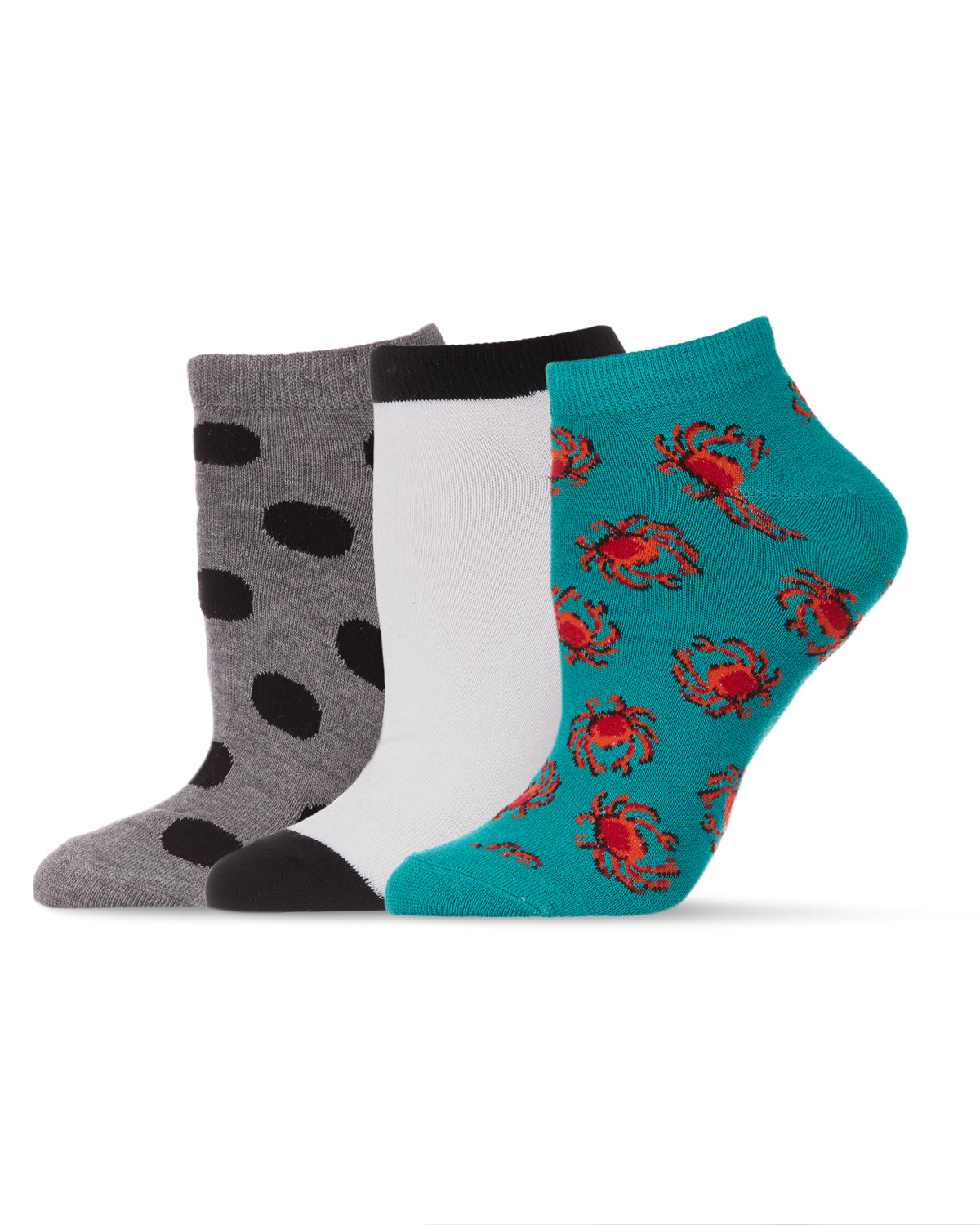 Women's 3 Pair Pack Crabs Bamboo Blend Low Cut Socks : Color: Winter Green