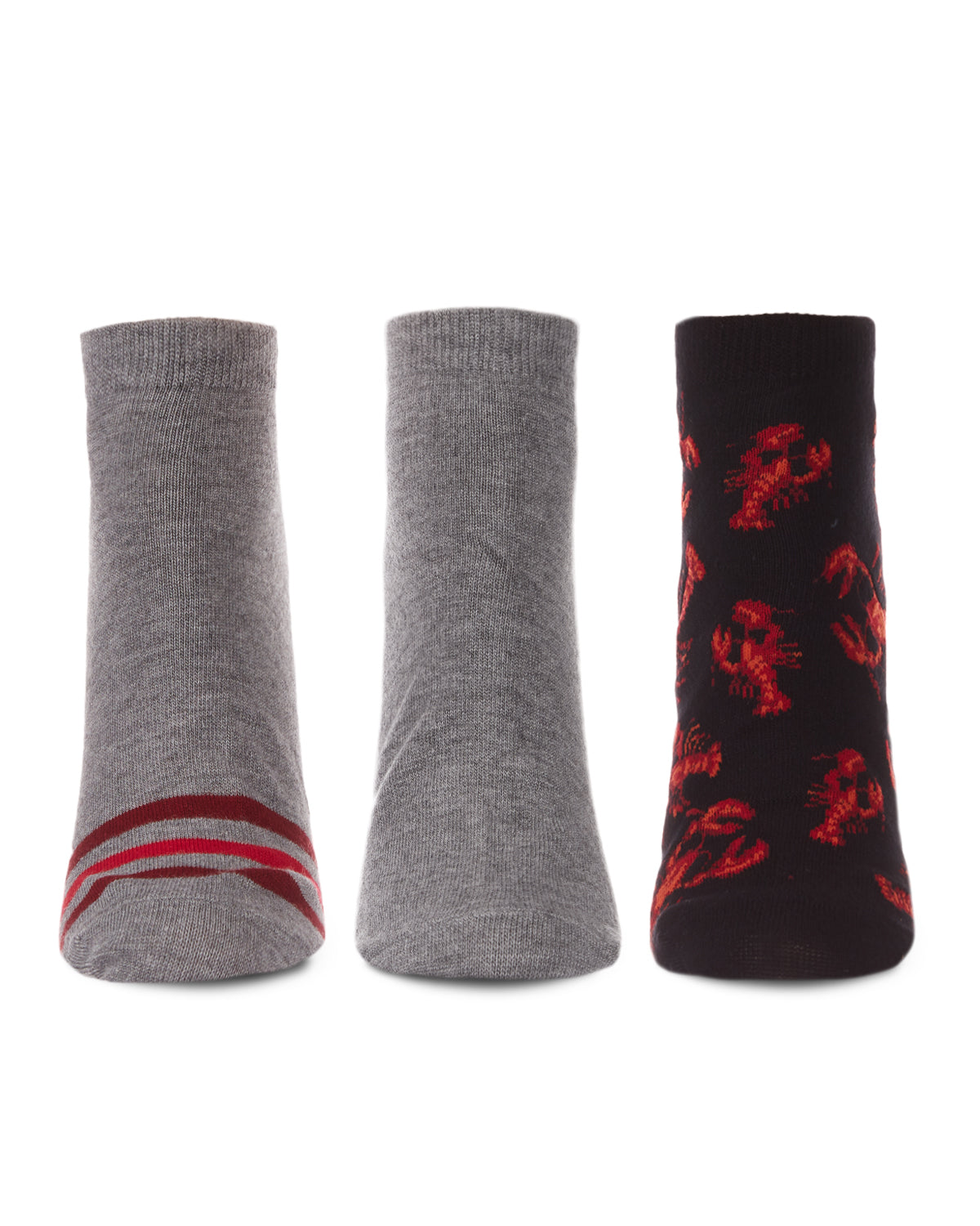 Women's 3 Pair Pack Lobsters Bamboo Blend Low-Cut Socks : Color: Black