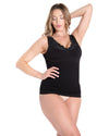 Lace Wireless Slimming Shaping Tank : Color: Black