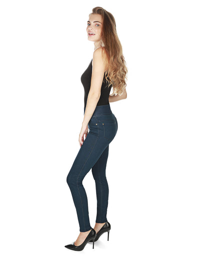 Dark Wash Bamboo Blend Denim Jeggings : Color: Dark Wash