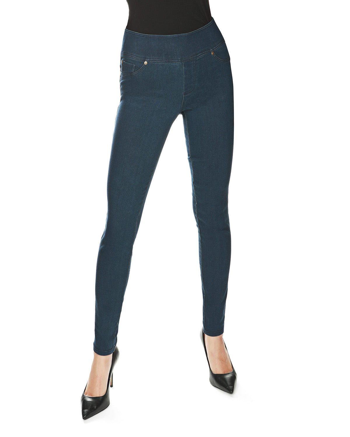 Dark Wash Bamboo Blend Denim Jeggings : Color: Dark Wash