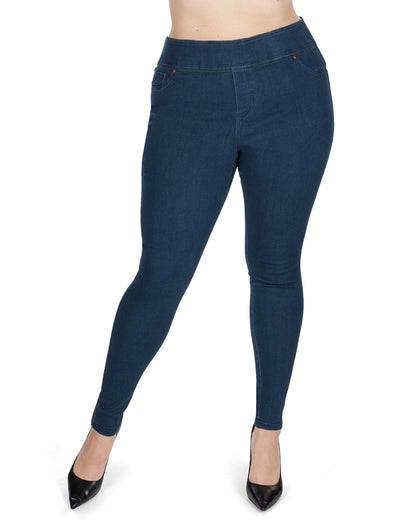 Dark Wash Bamboo Blend Denim Jeggings : Color: Dark Wash