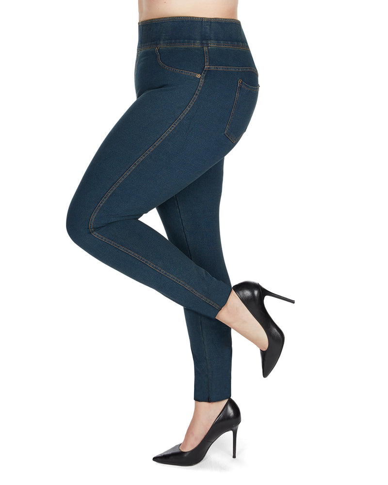 Buy Go Colors Women Solid Light Jean Blue Ankle Length Leggings - Tall  Online