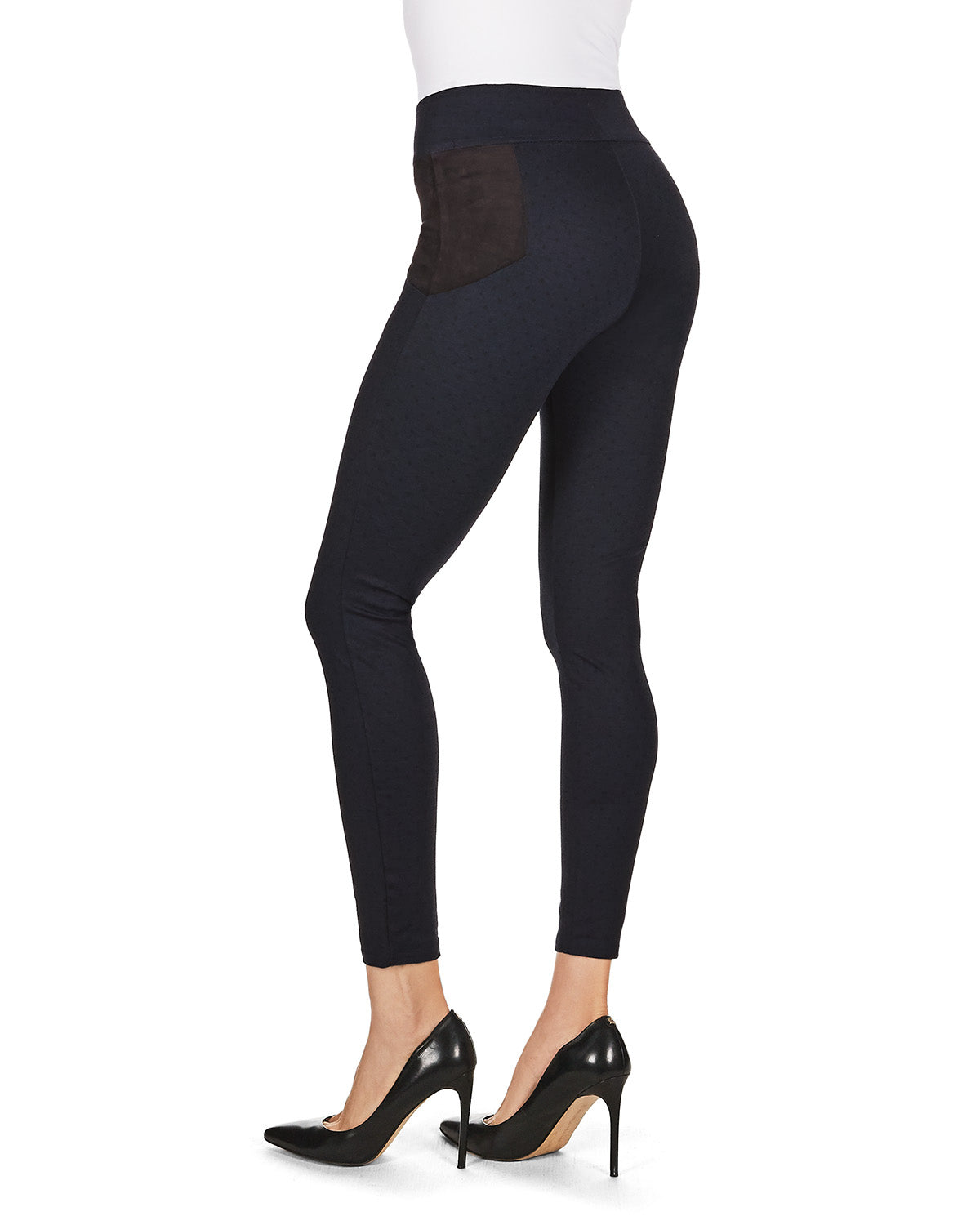 Premium Contrast Shaping Leggings : Color: Navy/Black