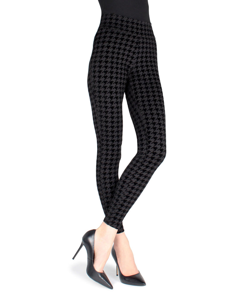 Suede Houndstooth Shaping Leggings