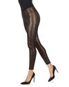Metallic High Waist Shaping Leggings : Color: Black/Gold