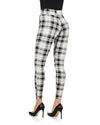 Women's Gaban Tartan Shaping Leggings : Color: Black/White