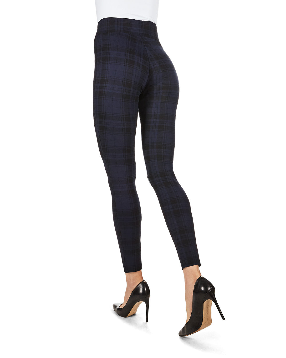 Women's Gaban Tartan Shaping Leggings : Color: Navy Black