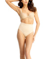 High-Waisted Moderate Coverage Seamless Shaper Brief : Color: Nude