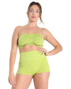 High-Waisted Shaping Boyshorts : Color: Dark Citron