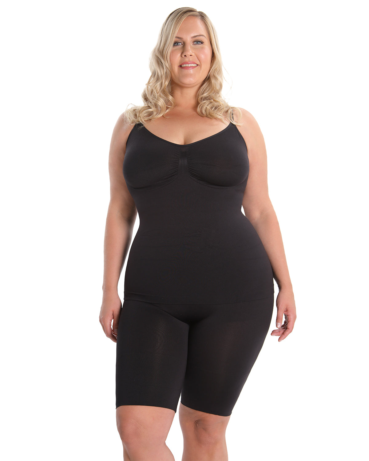 Seamless Slimming Thigh Shaper : Color: Black