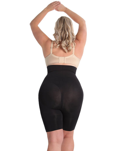 High-Waisted Tummy Control Shaping Capri Leggings : Color: Black