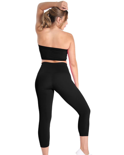 High-Waist Control Seamless Shapewear Leggings : Color: Black