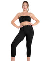 High-Waist Control Seamless Shapewear Leggings : Color: Black