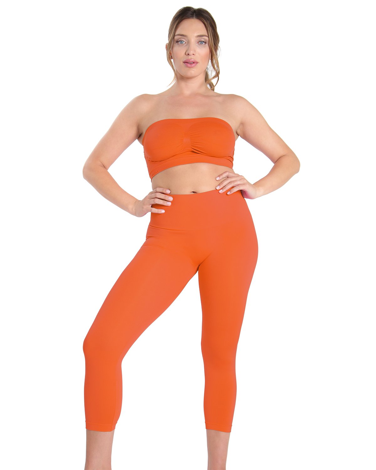 High-Waist Control Seamless Shapewear Leggings : Color: Burnt Ochre