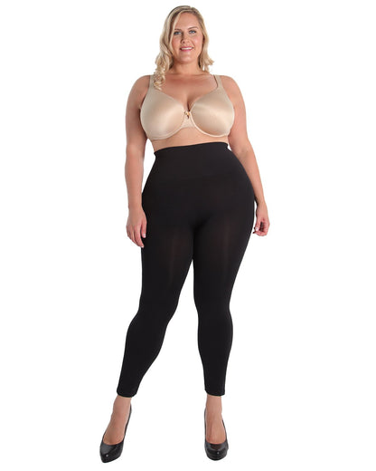 High-Waist Control Seamless Shapewear Leggings : Color: Black