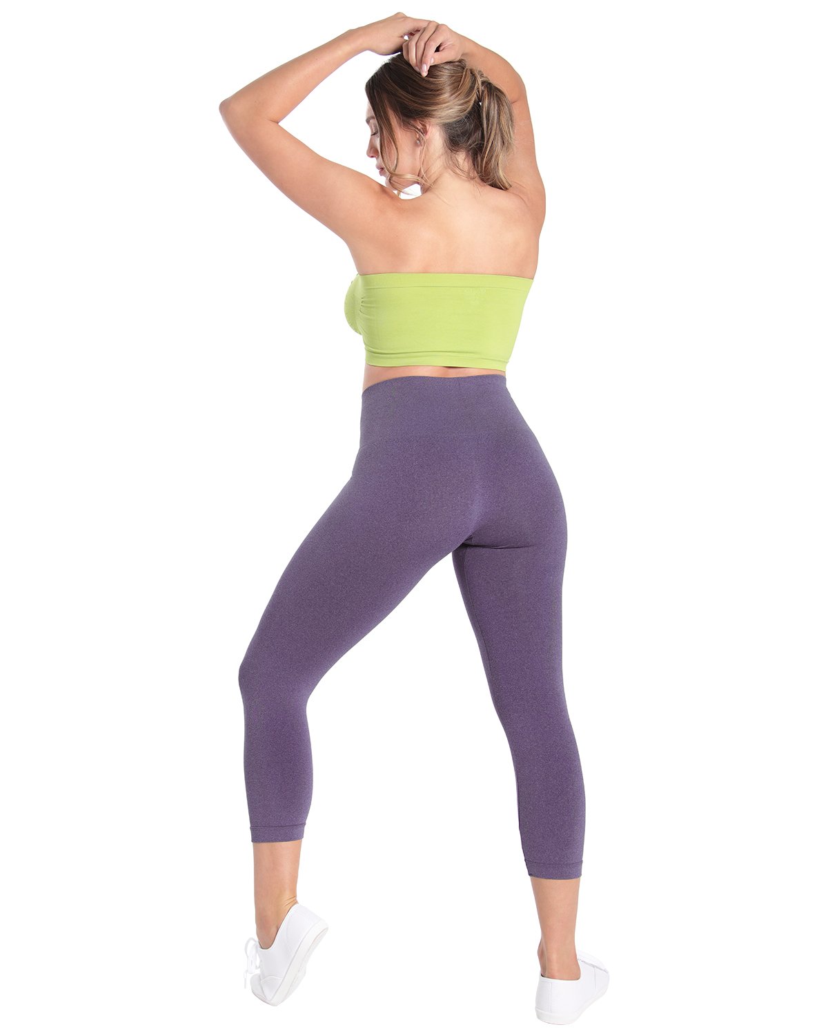 High-Waist Control Seamless Shapewear Leggings : Color: Heather Purple