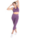 High-Waist Control Seamless Shapewear Leggings : Color: Violet Spacedye
