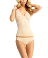 V-Neck Wireless Support Shaping Tank Top : Color: Nude