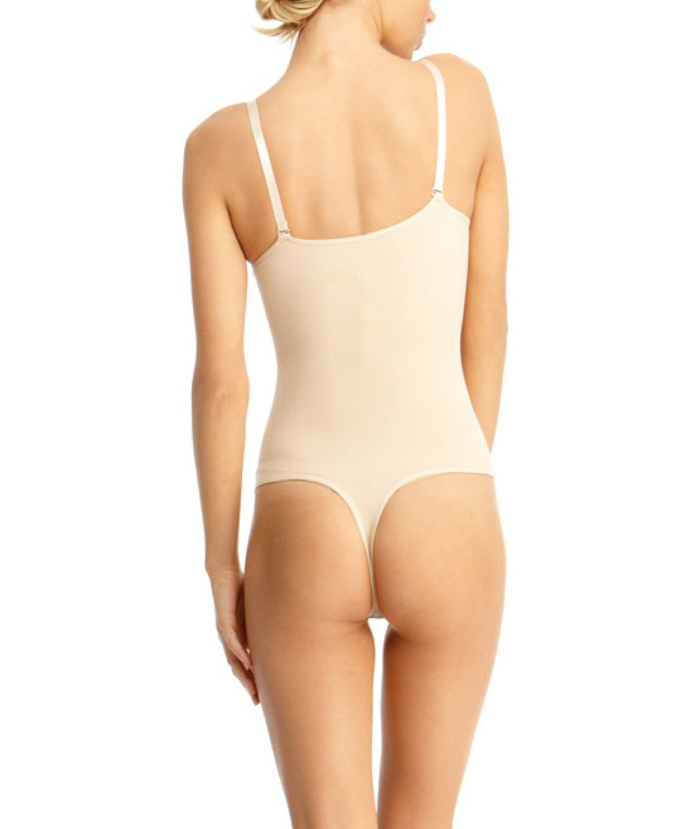 Light Support Thong Bodysuit Shaper : Color: Nude