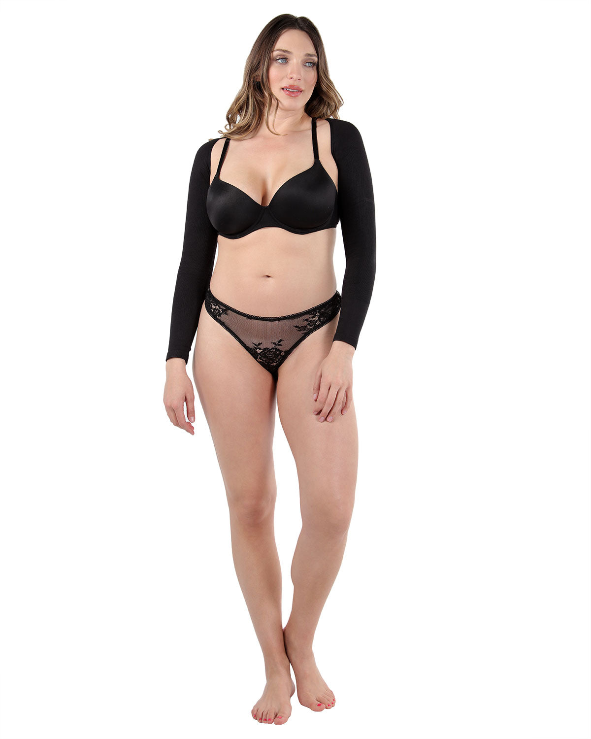 Slimming & Smoothing Arm Compression Shaper : Color: Black