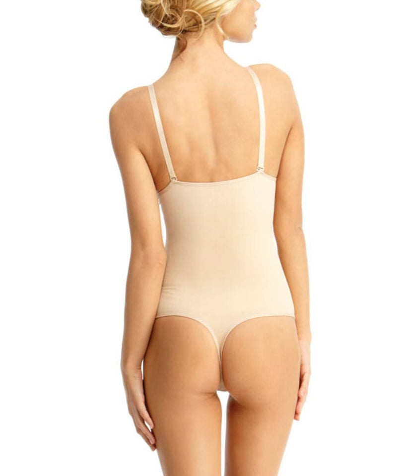 Shapewear Bodysuit Thong for Women Thong Body Shaper Slimming Bodysuit with  Built in Bra Deep V Zip up Girdle, Coffee, Medium : : Clothing,  Shoes & Accessories