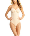 Thong Compression Bodysuit Shaper with Underwire : Color: Nude