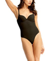 Thong Bodysuit Shaper with Padded Underwire Bra : Color: Black