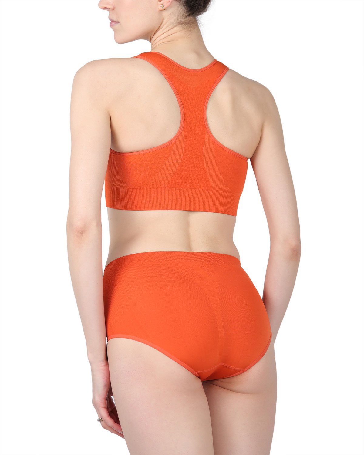 Lleva Seamless Shaping Racerback Sports Bra : Color: Burnt Ochre