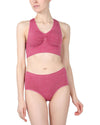 Lleva Seamless Shaping Racerback Sports Bra : Color: Cabernet Space Dye