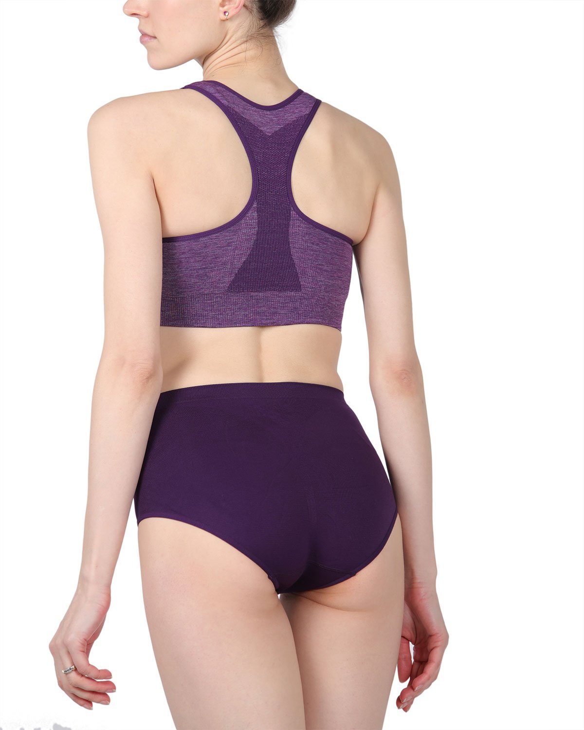 Lleva Seamless Shaping Racerback Sports Bra : Color: Violet Space Dye