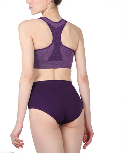 Lleva Seamless Shaping Racerback Sports Bra : Color: Violet Space Dye