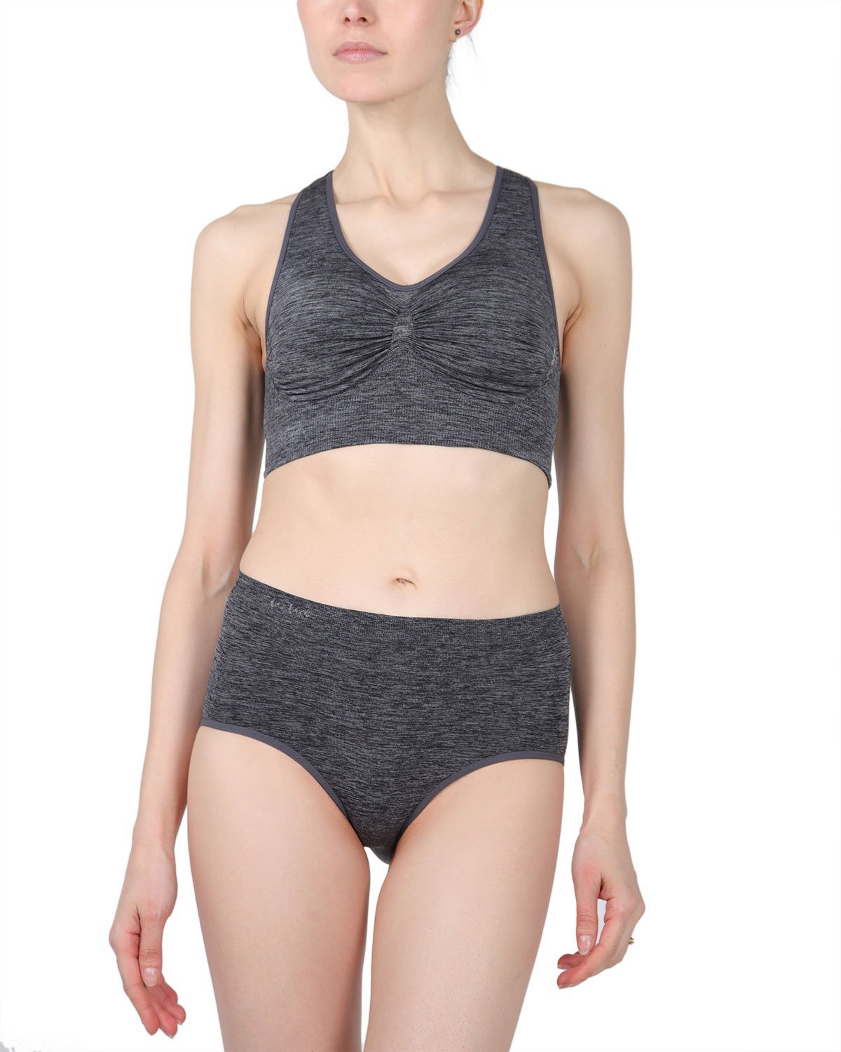 Lleva Seamless Shaping Racerback Sports Bra : Color: Skystorm Spacedye