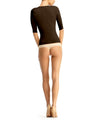 Women's Wireless Quarter Sleeve Shaping Shirt : Color: Brown