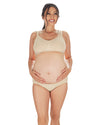 Women's Low-Waist Nylon Maternity Briefs : Color: Nude