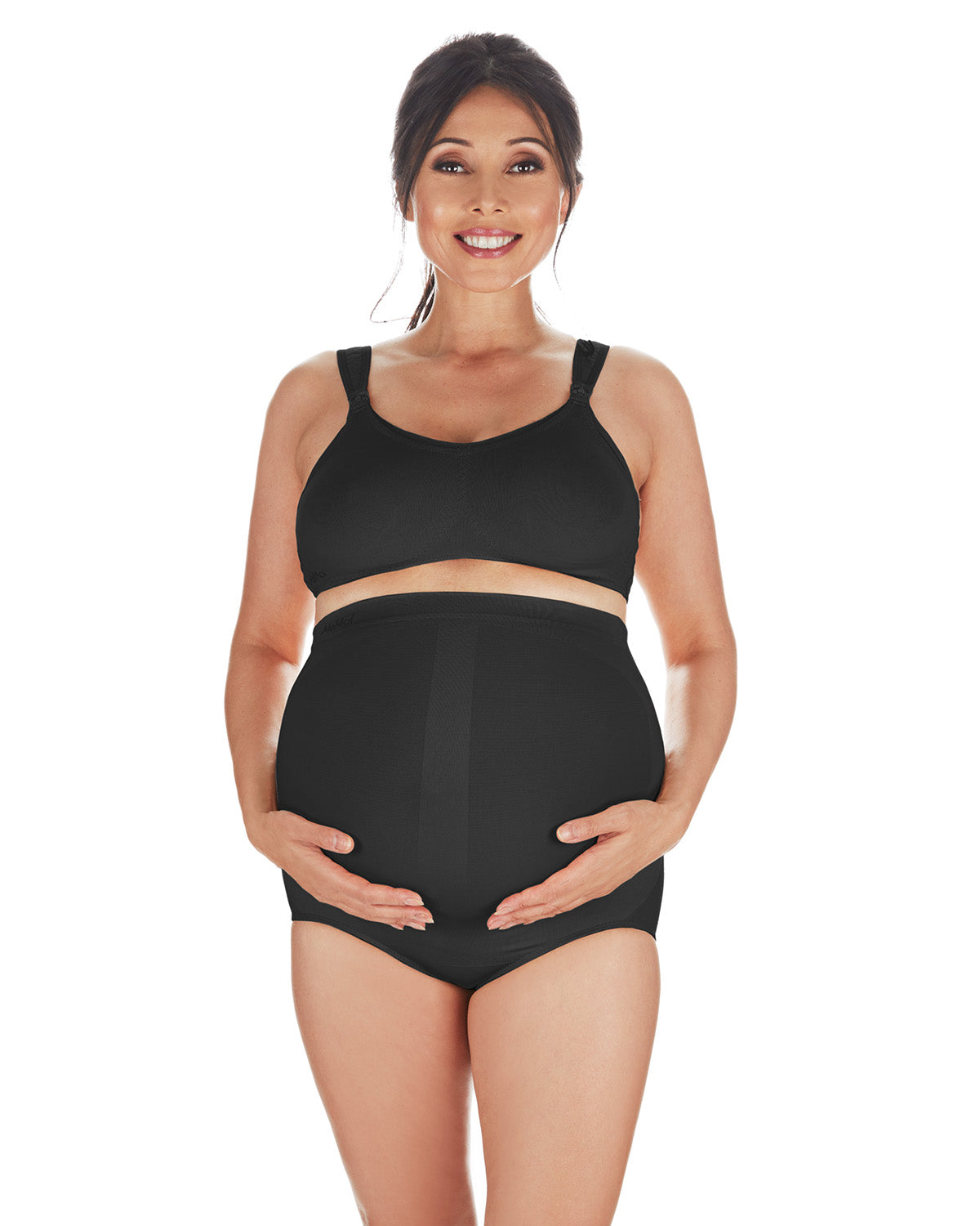 Lightweight Full Support Maternity Nursing Bra : Color: Black