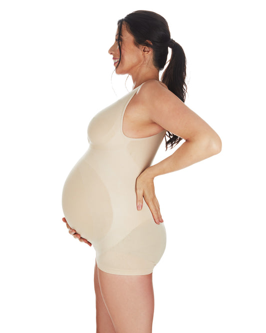 Supportive Maternity Tank Top with Expanding Panel : Color: Nude