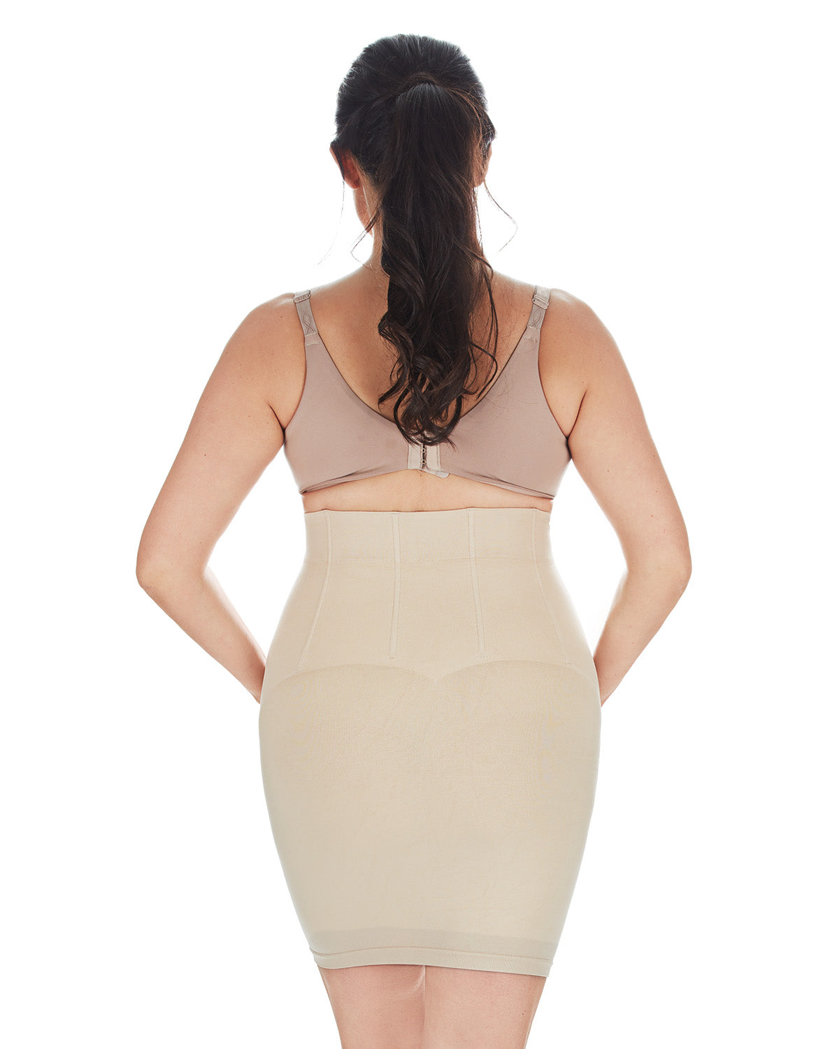 Women's High-Waist Nylon Maternity Slip : Color: Nude