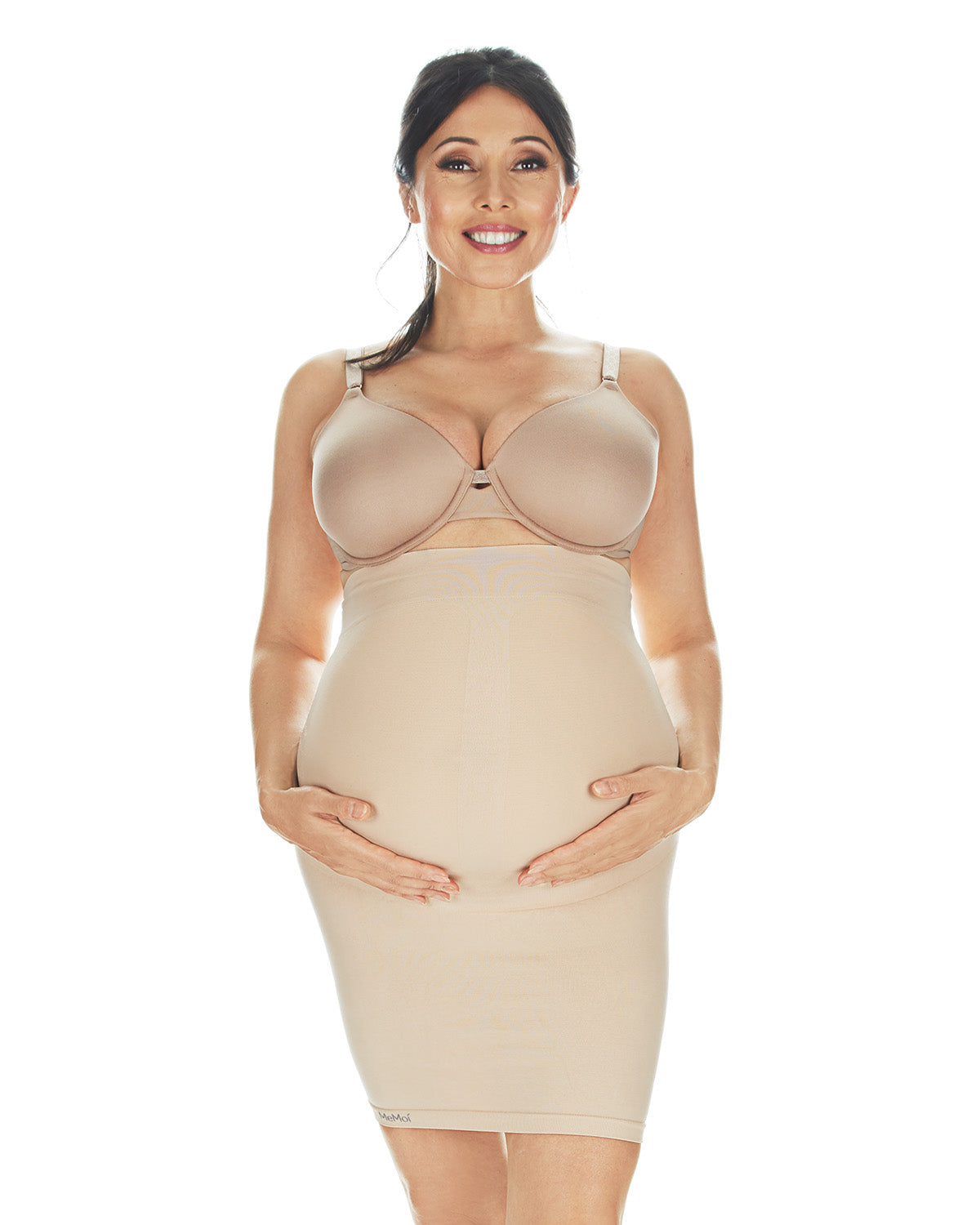 Women's High-Waist Nylon Maternity Slip : Color: Nude