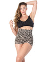 High-Waisted Shaping Boyshorts : Color: Nude Leopard