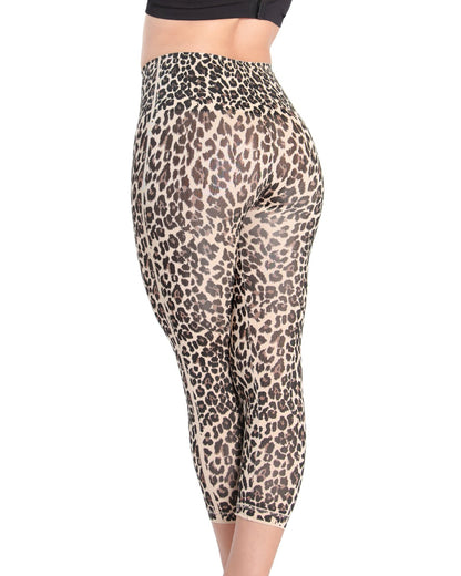 High-Waist Control Seamless Shapewear Leggings : Color: Leopard