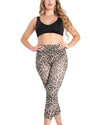 High-Waist Control Seamless Shapewear Leggings : Color: Leopard