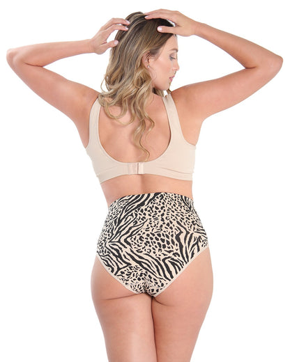 High-Waisted Moderate Coverage Seamless Shaper Brief : Color: Animal Craze