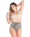 High-Waisted Moderate Coverage Seamless Shaper Brief : Color: Animal Craze