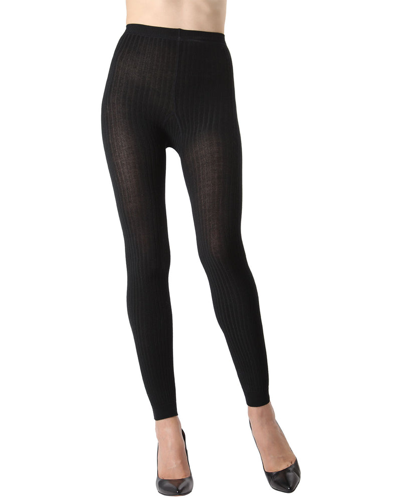 MeMoi Footless Ribbed Sweater Tights
